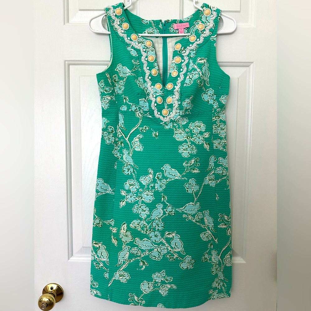 Lilly Pulitzer Adelia Dress - Beautiful Beaded Detail - Size 0